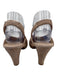 Eric Michael Shoe Size 40 Beige Leather Upper Suede Cutout Detailing Slingbacks Beige / 40