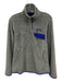 Patagonia Size M Gray & Blue Polyester Long Sleeve Fleece 1/4 Button Jacket Gray & Blue / M