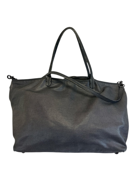 Valentino Garavani Black Denim Shoulder Bag Magnetic Close Rose Applique Bag Black