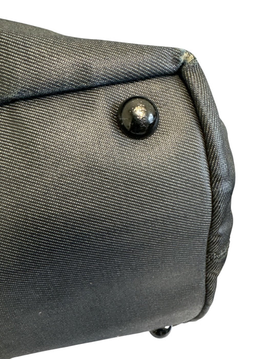 Valentino Garavani Black Denim Shoulder Bag Magnetic Close Rose Applique Bag Black