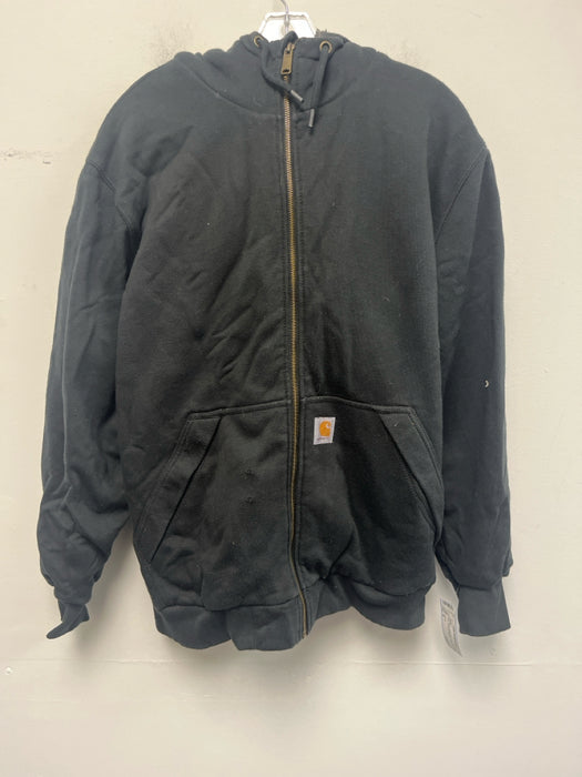 Carhartt AS IS Size M Black Cotton Blend Solid Fur Lining Men's Jacket