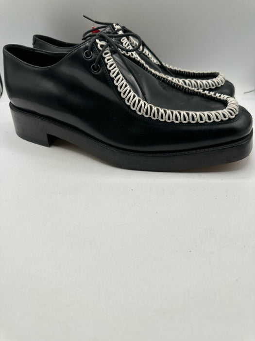 Raf Simons Shoe Size 45 AS IS Black & White Leather Solid Lace Up Men's Shoes