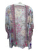 Johnny Was Size XS Blue & Pink Floral Kaftan Sheer Open Front Cardigan Blue & Pink / XS