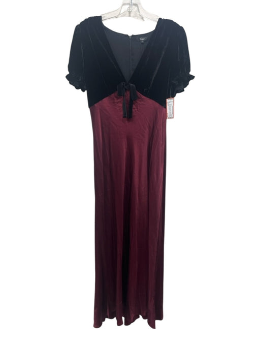 Rails Size S Wine Red Rayon, Viscose, Silk Fabric Block Velvet Tie Detail Dress Wine Red / S