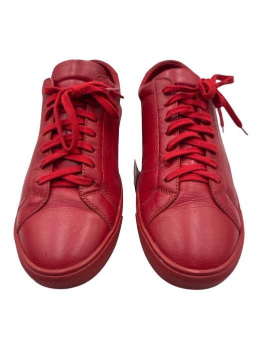 Saint Laurent Shoe Size 42 Red Leather Solid Sneaker Men's Shoes Red / 42
