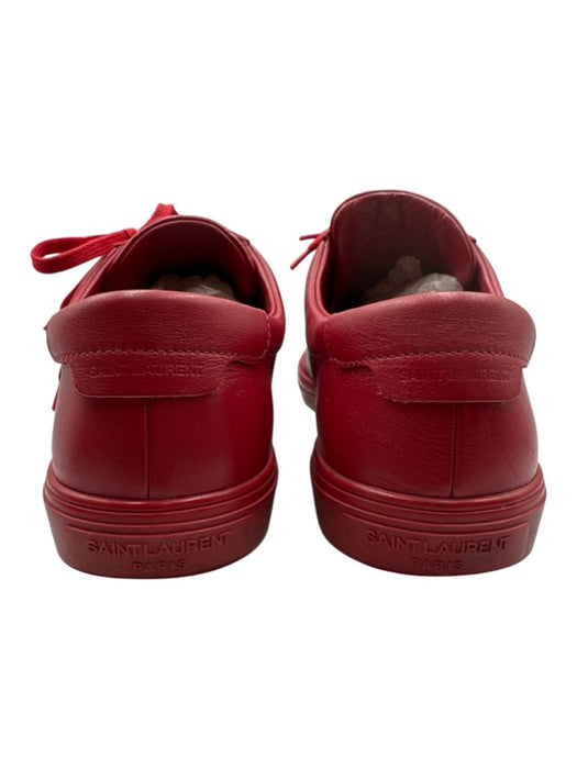 Saint Laurent Shoe Size 42 Red Leather Solid Sneaker Men's Shoes Red / 42