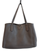 Longchamp Gray Leather Pebbled Open Middle Shoulder Bag Tote Bag Gray / M