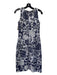 Tadashi Shoji Size 4 Navy & white Polyester Lace Overlay Midi Sleeveless Dress Navy & white / 4