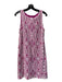 Belle Badgley Mischka Size 4 Pink & White Nylon Blend Lace Overlay Midi Dress Pink & White / 4