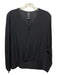 Maria + Cornejo Size 8 Black Silk Blend Surplice V Neck Long Sleeve Top Black / 8