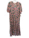 Lola Australia Size M Pink, Green & Multi Print Cotton Metallic Thread Dress Pink, Green & Multi Print / M