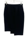 Salon 1884 Size 38 Black Triacetate Side Button Wrap Asymmetric Below knee Skirt Black / 38