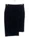 Salon 1884 Size 38 Black Triacetate Side Button Wrap Asymmetric Below knee Skirt Black / 38