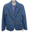 Derek Lam 10 Crosby Size 6 Teal Blue Cotton Marble Buttons Flap Pockets Jacket Teal Blue / 6
