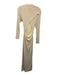 Significant Other Size 8 Cream Beige Polyester Blend Long Sleeve Shimmer Gown Cream Beige / 8