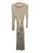 Significant Other Size 8 Cream Beige Polyester Blend Long Sleeve Shimmer Gown Cream Beige / 8