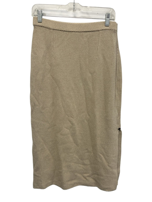 St John Collection Size 8 Champagne Beige Wool Blend Elastic Waist Skirt Set Champagne Beige / 8