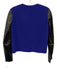 Cedric Charlier Size Est XS Blue & Black Polyester Blend Faux Leather Jacket Blue & Black / Est XS