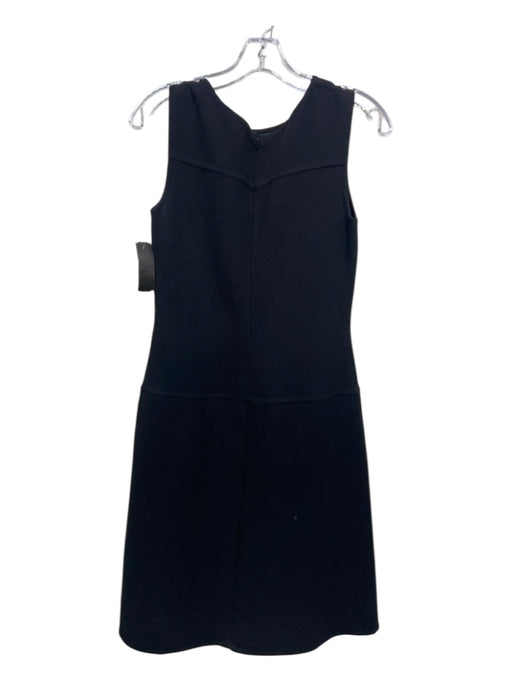 Oscar De La Renta Size 4 Black Wool Sleeveless Back Zip Dress Black / 4