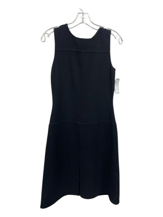 Oscar De La Renta Size 4 Black Wool Sleeveless Back Zip Dress Black / 4