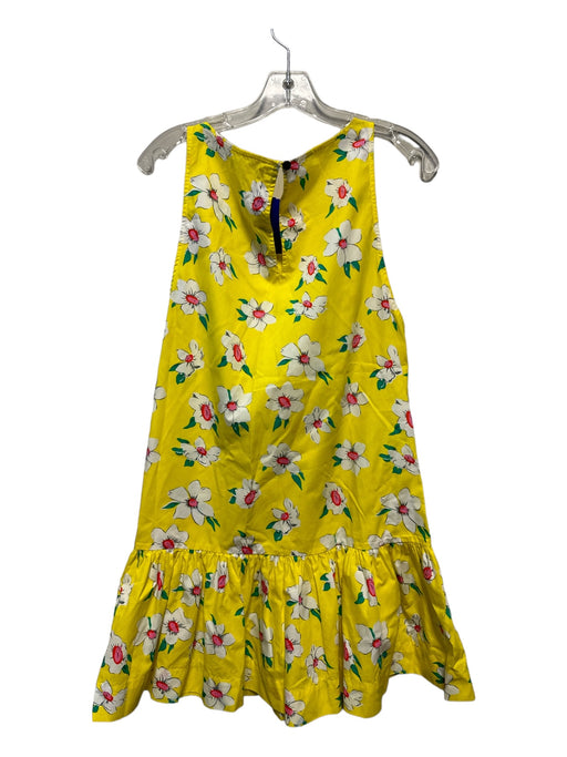 S/W/F Size M Yellow & Green Cotton Sleeveless Floral Drop Waist Dress Yellow & Green / M