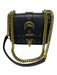 Versace Jeans Couture Black & Gold Leather Gold Tone Hardware Western Bag Black & Gold / S