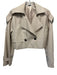 Edit by Nine Size S Beige Poly Blend Double Breast One Button Crop Jacket Beige / S