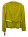 Carlisle Size 12 Green Silk & Acetate Button Front Round Neck Long Sleeve Jacket Green / 12