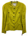 Carlisle Size 12 Green Silk & Acetate Button Front Round Neck Long Sleeve Jacket Green / 12