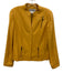 Carlisle Size 12 Orange Silk & Acetate Snap Button V Neck Long Sleeve Jacket Orange / 12