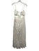 Milly Cabana Size M White Polyester Floral Applique Sleeveless Open Back Dress White / M