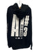 Mitchell & Ness NWT Size XL Black & White Cotton Blend Words Hoodie Men's Jacket Black & White / XL