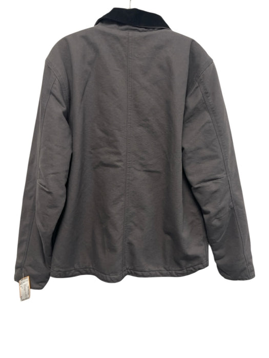 Carhartt Size M Gray Cotton Blend Solid Lined Zip Up Men's Jacket Gray / M