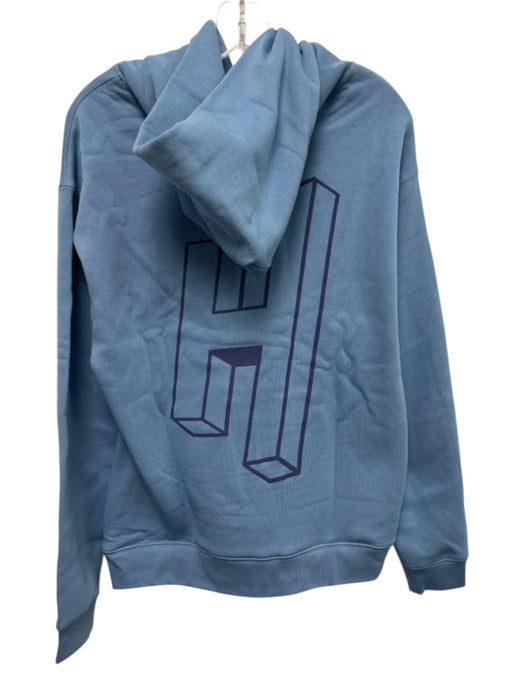 house of highlights Size S Light blue Cotton Blend Solid Hoodie Men's Jacket Light blue / S