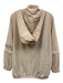 Ivy Park Size XS Pale Pink & Black Polyester Zip Hooded Half Button Jacket Pale Pink & Black / XS