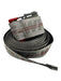 Off White Silver & Red Polyester Blend Contrast Stitch Logo industrial Belts Silver & Red / One Size