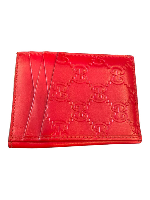 Gucci Red Leather Guccissima Men's Wallet