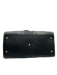 Yves Saint Laurent Black Leather Zip Close Magnetic Flap Vintage hand bag Bag Black / L