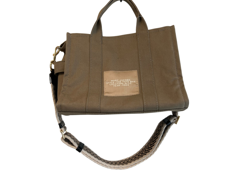 Marc Jacobs Olive Canvas Double Handle Shoulder & Crossbody Straps Top Zip Bag Olive / Medium