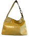 No Brand Yellow Leather 1 Strap Silver Hardware Snap Closure Bag Yellow / Medium