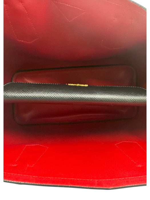 Prada Black & Red Saffiano Leather Open Top Top Handles Dust bag incl. Bag Black & Red / M