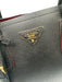 Prada Black & Red Saffiano Leather Open Top Top Handles Dust bag incl. Bag Black & Red / M