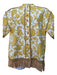 Zimmerman Size 1/S Yellow & White Cotton Paisley Short Sleeve Jacket Yellow & White / 1/S