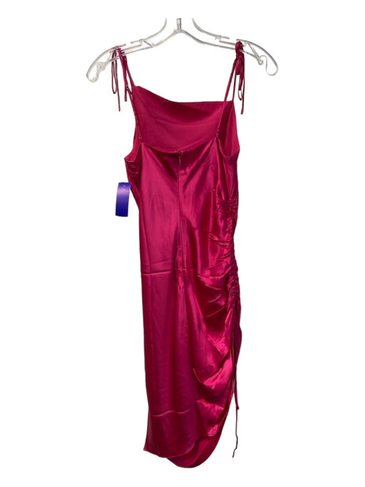 Cinq a Sept Size 2 Hot pink Silk Cowl Neck Side Tie Spaghetti Strap Midi Dress Hot pink / 2