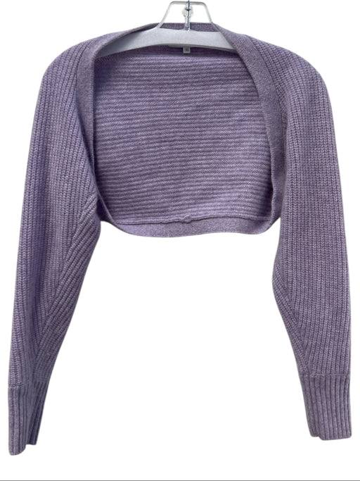 White + Warren Size XS Lavendar Cashmere Long Sleeve Ribbed Cropped Sweater Lavendar / XS