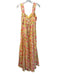 ASTR The Label Size XS Yellow Polyester Gathered Bust Detail Floral Dress Yellow / XS