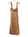 ASTR The Label Size XS Yellow Polyester Gathered Bust Detail Floral Dress Yellow / XS