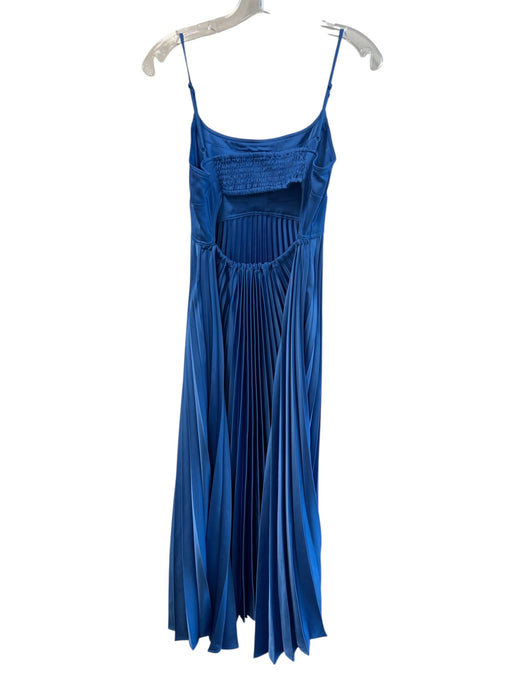 House of Harlow Size XS Blue Polyester Spaghetti Strap Pleated Seam Detail Dress Blue / XS