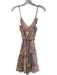 Rococo Sand Size S Pink Viscose V Neck Sleeveless Braided Detail Dress Pink / S