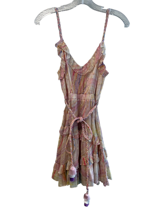 Rococo Sand Size S Pink Viscose V Neck Sleeveless Braided Detail Dress Pink / S